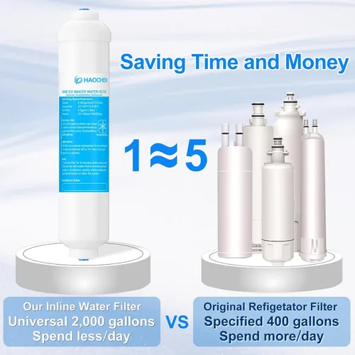 Miniatura 3 de Filtro de agua en línea para máquina de hielo y refrigerador, filtro de agua de conexión a presión de 1/4 de pulgada, ideal para máquina de hielo