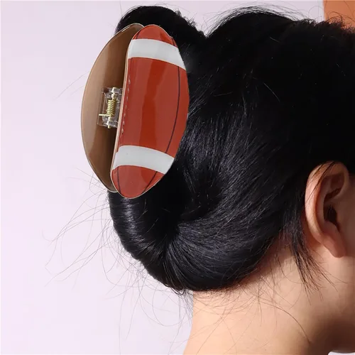 Miniatura 3 de Pinzas de garra, pinzas de pelo únicas de béisbol, baloncesto, fútbol, para mujeres y niñas, agarre para el cabello, pasadores para el cabello