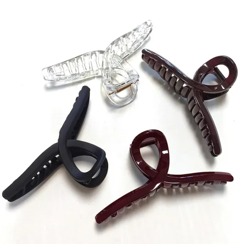 Miniatura 17 de Pinzas para el cabello de 4.3 pulgadas, grandes, antideslizantes, grandes mate, clip de mariposa para cabello fino y grueso, paquete de 4 4