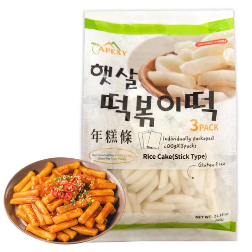 Miniatura 8 de APEXY Tortas de arroz coreanas para Tteokbokki, auténticos palitos de pastel de arroz coreano masticables, sin gluten, veganos, sin OMG, pasteles