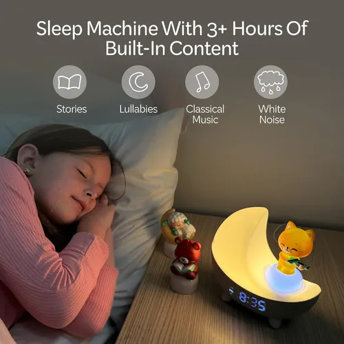 Miniatura 2 de Move2Play, Máquina de Sonido Dozi Más de 3 horas de contenido Luz nocturna Reloj despertador para niños pequeños y niños Tranquilizador Ok