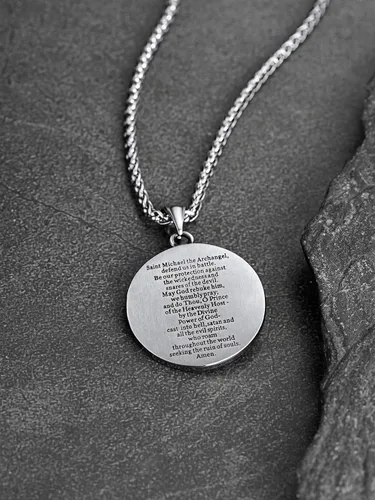 Miniatura 9 de FaithHeart Saint Michael Necklace, Stainless Steel18K Gold Plated St Michael the Archangel Pendant Amulet for Men Women with Gift Packaging