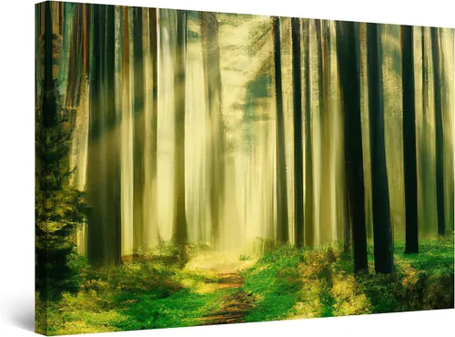 Miniatura 62 de Startonight Lienzo decorativo abstracto para pared, pintura del árbol de la vida amarillo, impresión grande estirada, moderna para dormitorio o sala