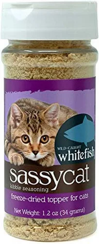Miniatura 9 de Herbsmith Sassy Cat Kibble Seasoning – Conejo y pato liofilizado – Decoración de comida para gatos para los quisquillosos – Conejo y pato