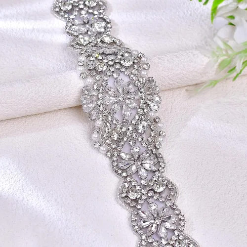 Miniatura 57 de azaleas Cinturón de boda fino de cristal para mujer, cinturón de novia para boda, dama de honor, accesorios de vestido de niña de las flores, 16