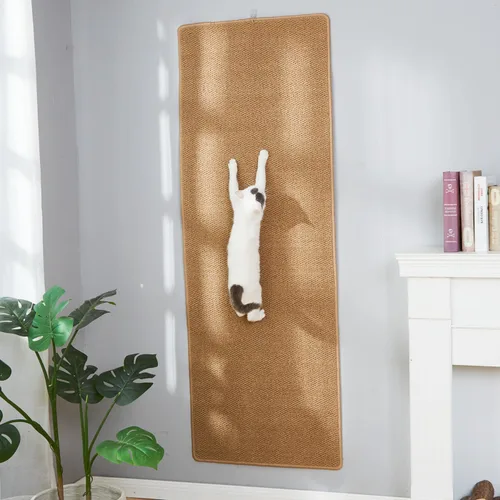 SHENGOCASE Alfombra gruesa para escalar pared de gato de 67 x 23.6 pulgadas, rascador de muebles de pared de gato, poste rascador, protector de sofá