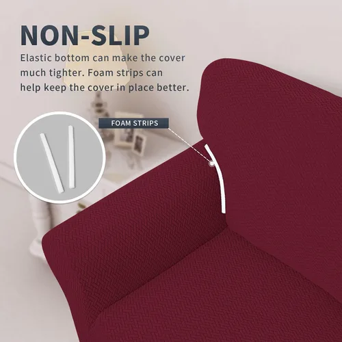 Miniatura 4 de Easy-Going - Funda de sofá de jacquard elástica, funda de sofá suave de 1 pieza, funda de sofá con espumas antideslizantes, protector de muebles