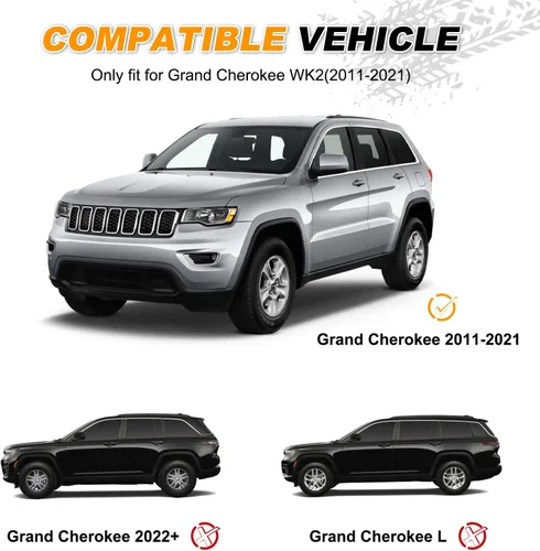 Miniatura 3 de Barras transversales mejoradas de 260 LBS para Jeep Grand Cherokee 2011-2021, portaequipaje de techo de aleación de aluminio con abrazaderas