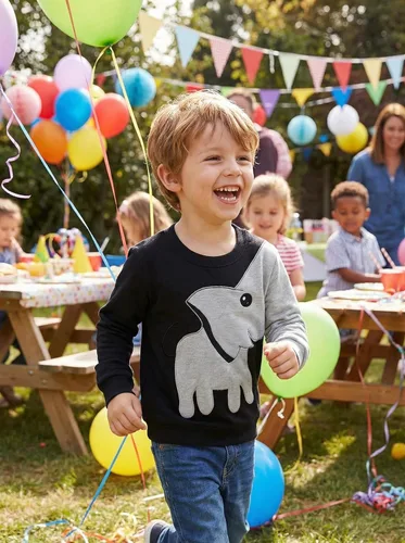 Miniatura 7 de Sudaderas para niños, lindas camisas de elefante, ropa para niños, sudadera con capucha tipo pullover para niños pequeños, sudadera de algodón