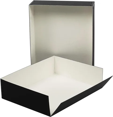 Miniatura 16 de Lineco Archival Caja de almacenamiento para impresión de 13x19 pulgadas, diseño frontal abatible, 13 1/2 x 19 1/2 x 3 pulgadas, color exterior: negro