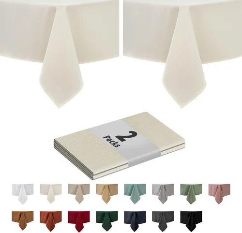Miniatura 40 de maxmill - Mantel cuadrado de textura sluby, resistente a las manchas, impermeable, resistente a las arrugas, mantel de tela lavable suave, mantel