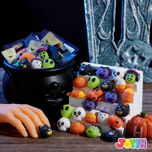 Miniatura 9 de JOYIN 36 piezas de juguetes blandos Mochi de Halloween en bolsas ciegas con 12 personajes de Halloween para aliviar el estrés, bolsa sorpresa