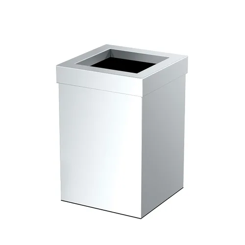 Miniatura 13 de Gatco Papelera Moderna Cuadrada, Combo Negro Mate y Latón Cepillado - Papelera de Acero Inoxidable con Tapa Extraíble, Resistente a Fugas, Capacidad