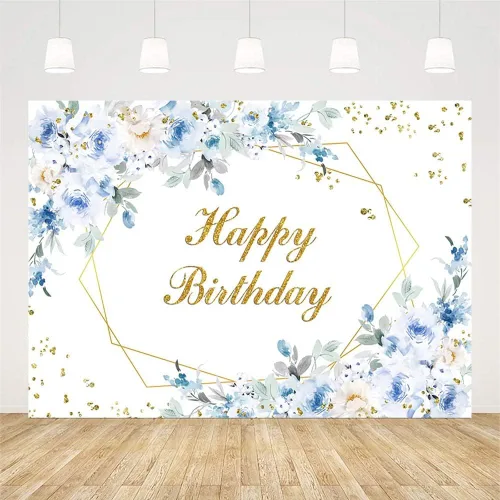 Miniatura 2 de Sendy Telón de fondo de feliz cumpleaños de 7 x 5 pies para decoración de fiesta de cumpleaños de niños, suministros de decoración de fiesta