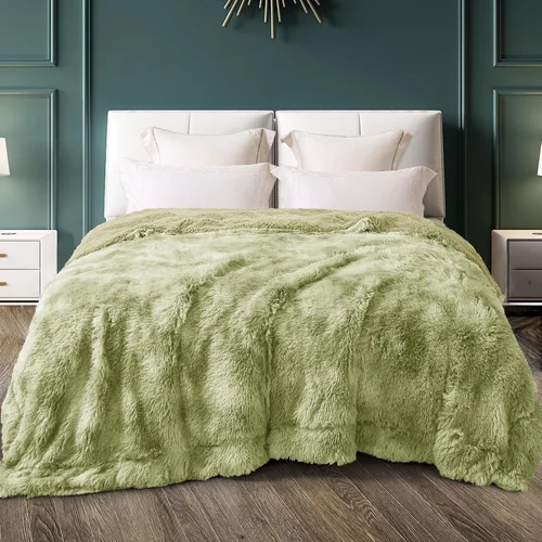 Miniatura 24 de Exclusivo Mezcla Manta de Cama Mullida de Piel Sintética Tamaño King, Mantas Reversibles Shaggy de Vellón Sherpa Teñido Tie Dye, Mantas Mullidas