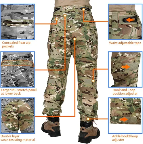 Miniatura 6 de KRYDEX Tactical G3 - Pantalones de combate para hombre con rodilleras