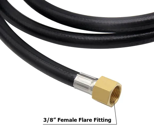 Miniatura 2 de Hooshing Manguera de extensión de propano de 6 pies, 3/8 pulgadas hembra a 3/8 pulgadas hembra de propano tubo de línea de gas propano para RV