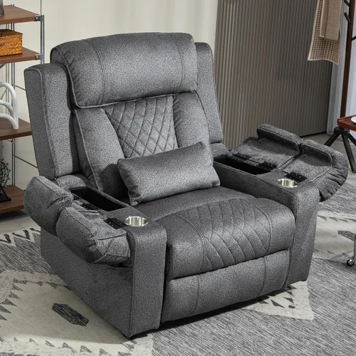 Miniatura 10 de JUUXO Silla reclinable Power Lift extra grande para personas mayores - Sillón reclinable extra ancho para hombre grande con calor y masajes