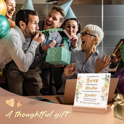 Miniatura 2 de Regalos de jefa para mujer, tarjeta de escritorio de oficina única con palabras cálidas, regalo de cumpleaños, despedida, regalo de agradecimiento
