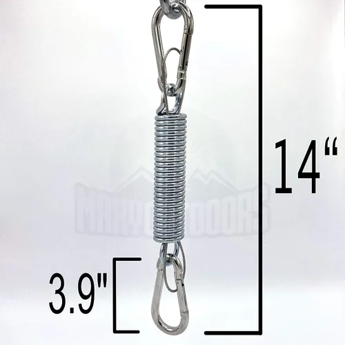 Miniatura 2 de Kit de columpio para silla – resorte, resistente, 2 mosquetones, cuerda de seguridad – Accesorios de suspensión para bolsas de boxeo, asiento