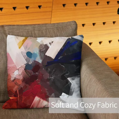 Miniatura 5 de Berkin Arts Fundas de almohada cuadradas decorativas para casa de campo, diseñadas con diseño abstracto de mármol, mezcla de poliéster, paquete