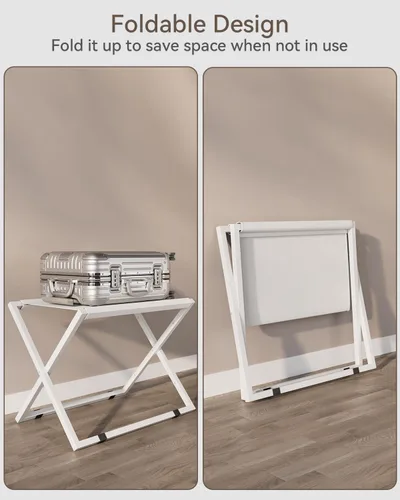 Miniatura 5 de IBUYKE Soporte de equipaje para todos los tamaños de maleta, soporte de equipaje de metal, soporte plegable para maleta, fácil de montar