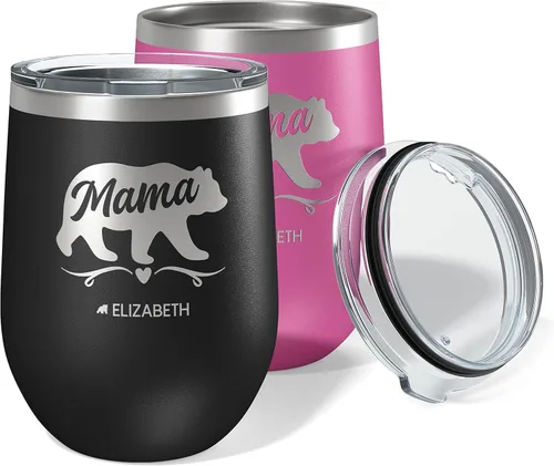 Miniatura 34 de Vaso de Mamá Oso, vaso personalizado para mamá Oro Rosa