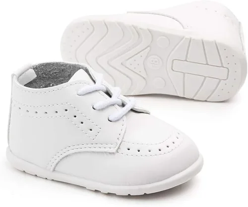Casazoe Zapatos Oxford de piel sintética para bebés, niños y niñas, mocasines de boda, zapatos de vestir para bautismo para niños pequeños, zapatos