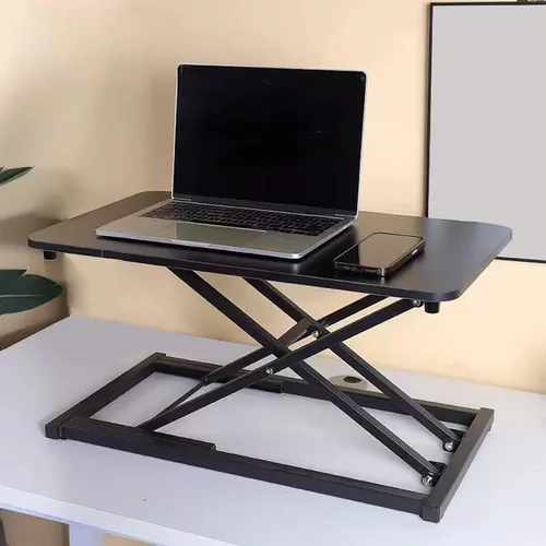 Miniatura 8 de Convertidor de escritorio de pie ajustable en altura, elevador de teclado para elevador de escritorio de pie, convertidor de altura de fácil