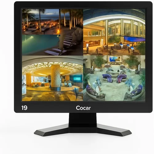 Miniatura 11 de Cocar Monitor de CCTV, monitor de seguridad LCD de 12 pulgadas, HDMI, VGA, AV y BNC 4:3, pantalla de computadora HD, pantalla LCD con 2 altavoces