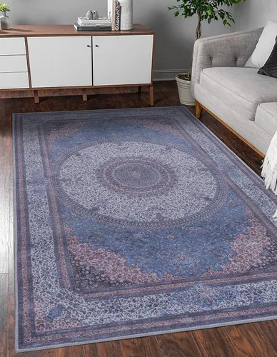 Miniatura 64 de GLN Rugs Traditional Collection - Alfombra de felpilla lavable a máquina, tradicional lavable, antideslizante, alfombra de felpilla de pelo corto