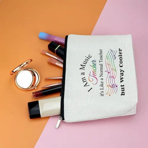 Miniatura 5 de Regalo para profesores de música para amantes de la música, bolsa de maquillaje, guitarra, regalos para profesores, regalos de San Valentín