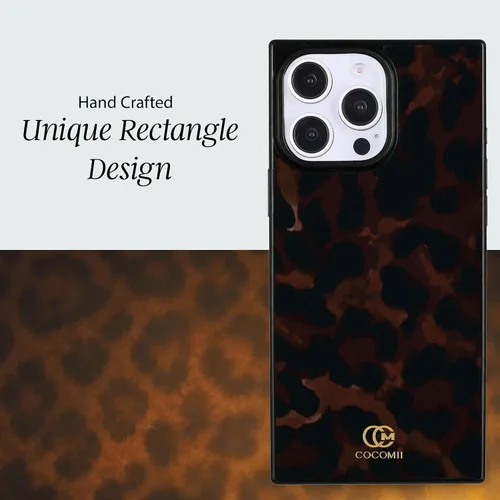 Miniatura 4 de COCOMII Funda rectangular para iPhone 14 Pro Max, compatible con MagSafe, leopardo ámbar