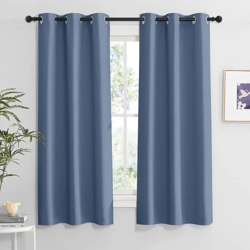 Miniatura 144 de RYB HOME Cortinas opacas de cocina de 36 pulgadas de largo, tratamiento de privacidad para ventanas pequeñas, aislamiento térmico, telón de fondo