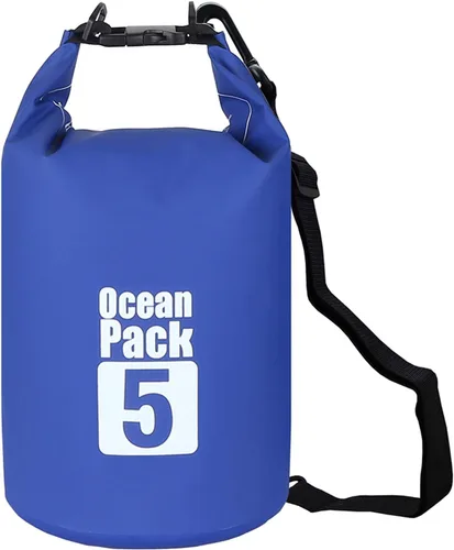 Miniatura 44 de 2L/3L/5L/10L/15L/20L/30L 500D Lona resistente PVC impermeable bolsa seca saco para kayak/canoa/pesca/rafting/natación/campamento/snowboard Rosado