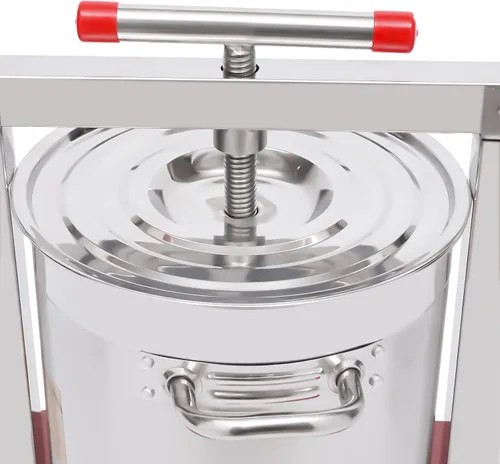 Miniatura 4 de Extractor manual de prensa de miel, extractor de prensa de miel de abeja grande de acero inoxidable con cesta de 448 onzas, máquina extractora
