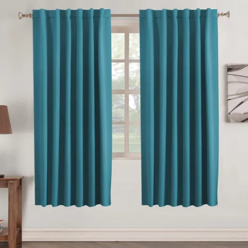Miniatura 116 de Turquoize Cortinas Opacas para Tratamiento de Ventana con Trabillas Traseras para Sala de Estar/Dormitorio, Tratamientos de Ventana con Aislamiento