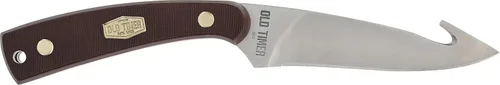 Old Timer 158OT Guthook Skinner - Cuchillo de hoja fija de acero inoxidable de alto carbono de 7.3 pulgadas con espiga completa, hoja de 3.5