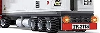 Miniatura 5 de General Jim's Big Red Semi-Truck Building Blocks Truck Vehicle Compatible con Lego y todas las principales marcas de construcción de ladrillos