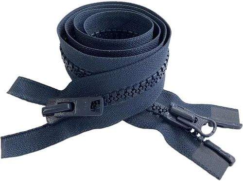 Miniatura 4 de YKK #10 36 pulgadas plástico moldeado bidireccional resistente Vislon separador (chaqueta) cremallera para coser abrigo, chaqueta, abrigo de Marrón