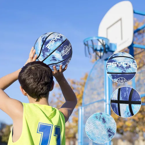 Miniatura 4 de Baloncesto para niños y jóvenes, tamaño 4/5 (25.5/27.5 pulgadas), baloncesto de goma de alta calidad para niños y niñas, juegos de piscina