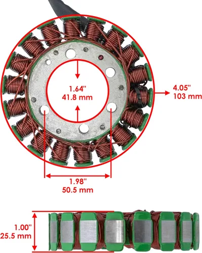Miniatura 2 de Caltric Estator compatible con Suzuki Ltf300F King Quad Lt-F300F 4WD 1999 2000 2001 2002 Magneto