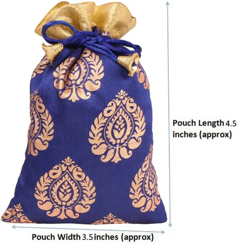 Miniatura 5 de Touchstone Preciosas bolsas de envoltura de regalos reutilizables, ecológicas, grandes con cordón, estampado de hojas de ficus para cumpleaños