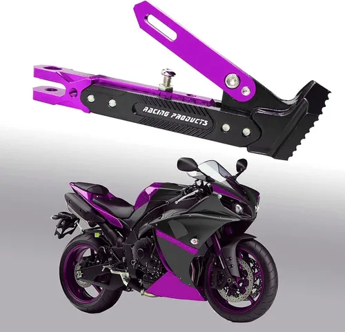 Miniatura 7 de Pata de cabra CNC ajustable para motocicleta, soporte universal de aluminio para motor y scooter, pata lateral modificada, accesorios de motocicleta