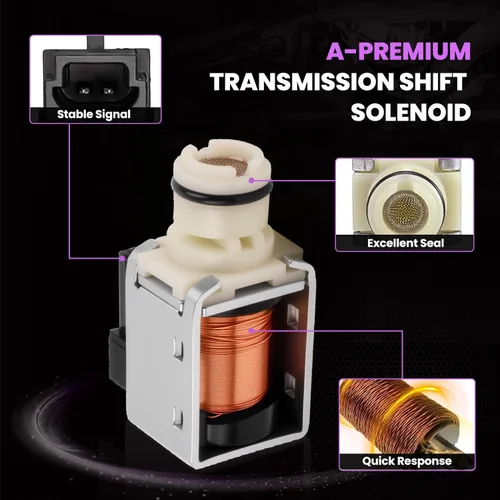 Miniatura 4 de Kit de junta de filtro de transmisión 4L60E 4L65E y 2 piezas de válvula solenoide de cambio 24230298 A&B Compatible con Escalade 1999-2006, Chevy