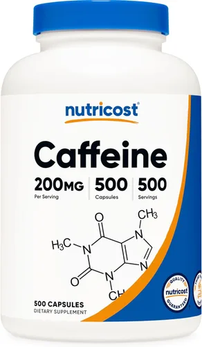 Nutricost, Píldoras con cafeína, 4 lb por porción, 1