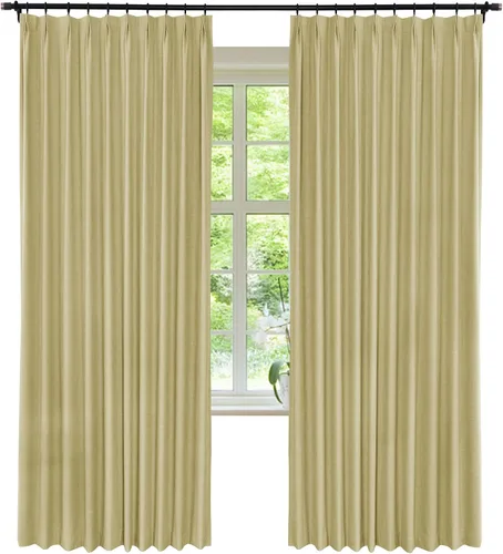 Miniatura 7 de Frelement Cortinas plisadas opacas completas para barra transversal y pista, cortinas texturizadas de lino para dormitorio, sala de estar, cortinas