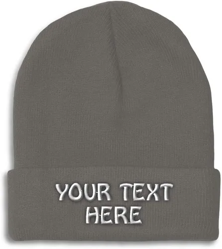 Miniatura 20 de Gorro de invierno para hombres y mujeres, gorro de acrílico con texto personalizado personalizado