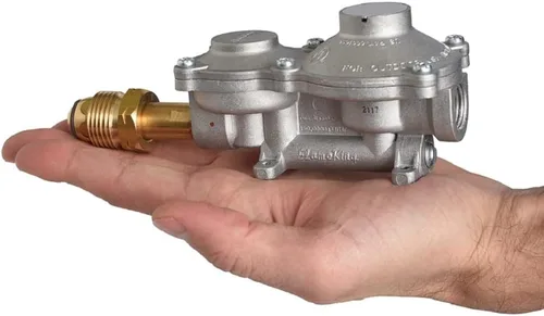 Miniatura 7 de Flame King - Regulador de propano LP de 2 etapas montado horizontalmente de 160,000 BTU con POL para casas rodantes, furgonetas, remolques