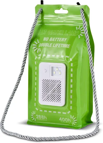 Lámpara de emergencia con luz de sal de agua, linterna LED alimentada por sal, 50 lúmenes LED linterna de camping para cortes de energía Pesca